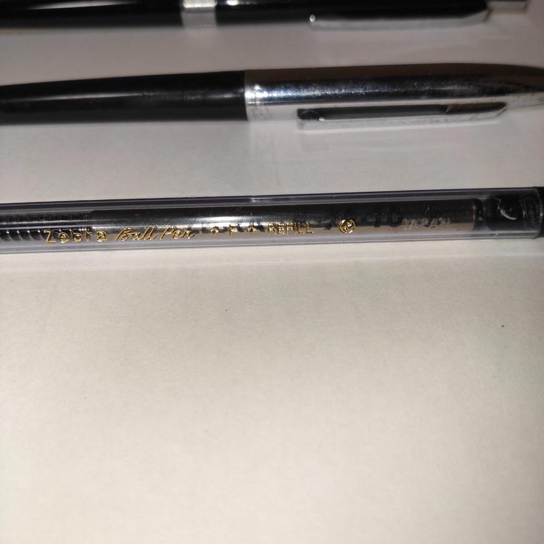 ボールペン2本セット＋替えインク 骨董品 昭和レトロ bic 三菱 zebra