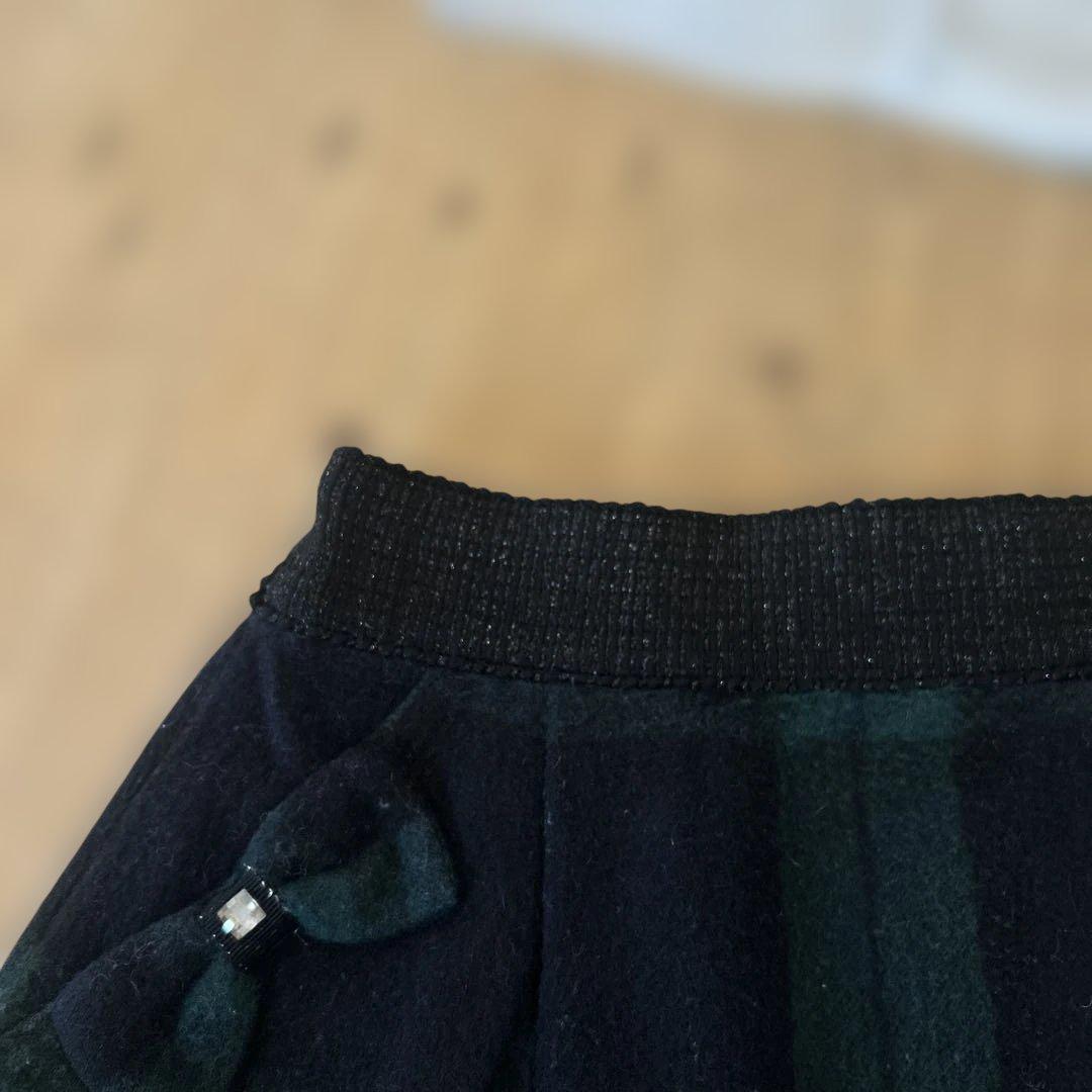 ファミリア　お出かけコーデ　130 女の子　カーディガン　ブラウス　スカート