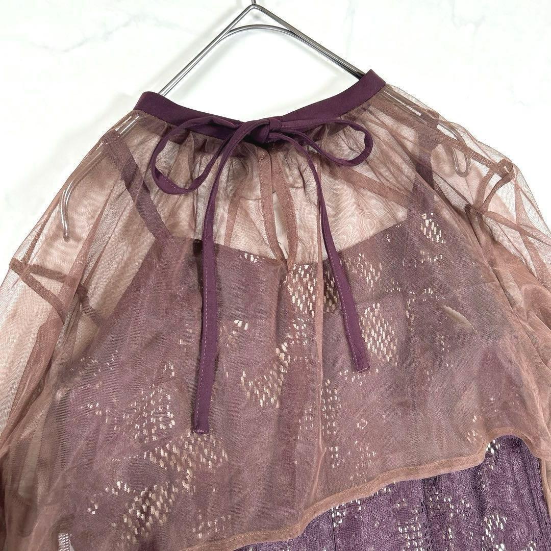 Dorry Doll　シフォンボレロセットメニーウエイドレス　ダークブラウン　M