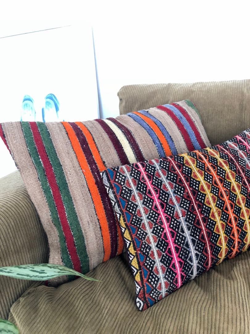 ✧momo❤︎様用✧【魅惑のred系】オールドキリム クッションカバー