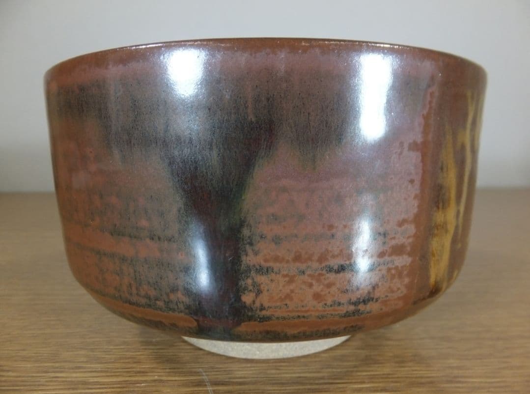 真作保証 鬼丸雪山 自作 高取茶碗 小石原焼 コレクター放出品 茶道具