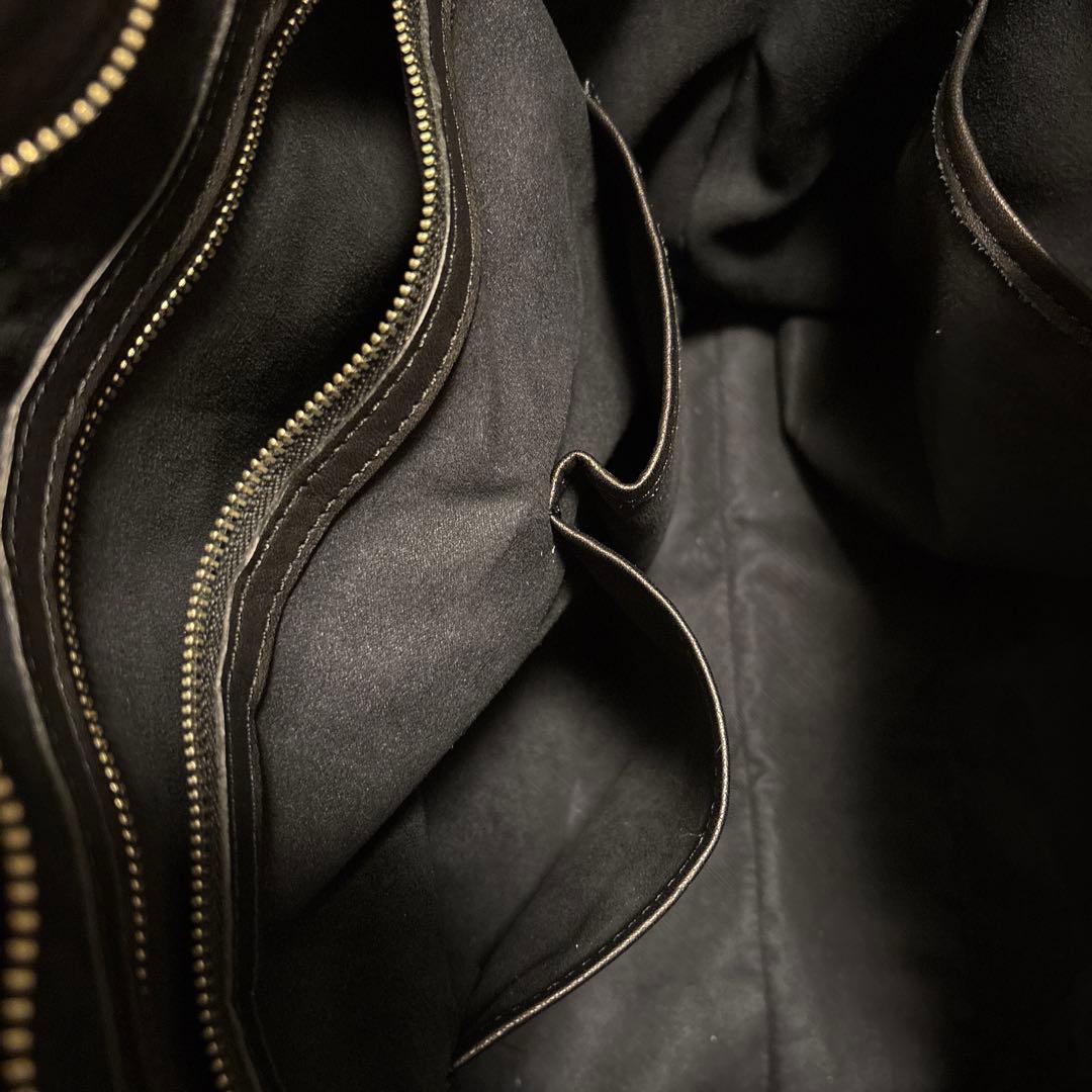 栃木レザー　ノガケ　ブリーフケース　ラージ　ブラック