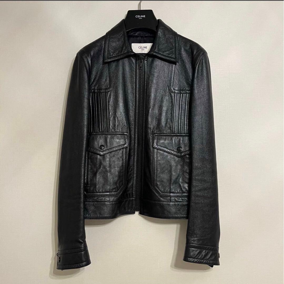 CELINE レザージャケット19AWエディ着 CELINE/セリーヌ】19SS バイカー