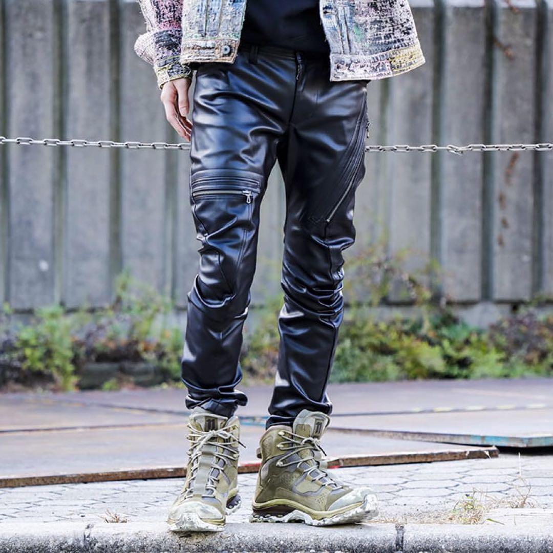 メルカリ市限定値下げユリウス ディアスキンダメージレザーシャツ 2025