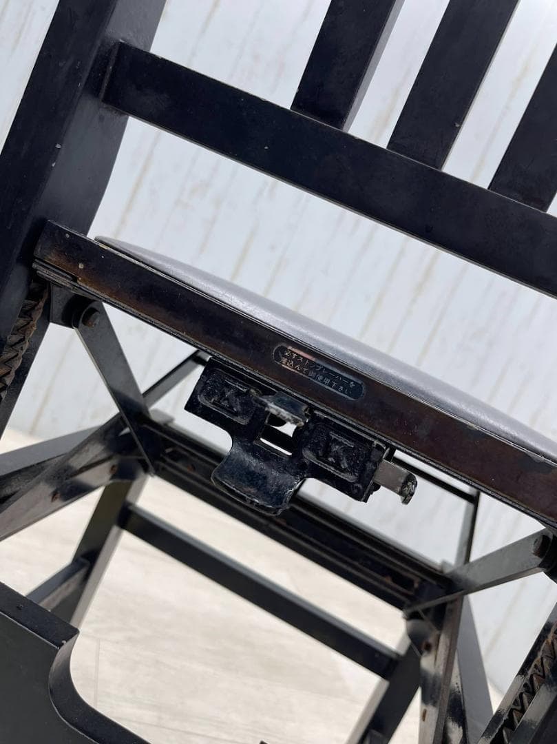 カワイ トムソン椅子 黒 高さ調整可能 ピアノ椅子 背もたれ KAWAI