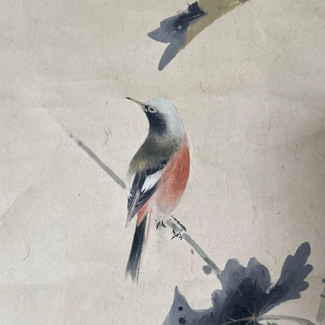 低 価格 通販ホビー・楽器・アート - 掛軸 「秋業小禽」 秋の掛軸 小鳥