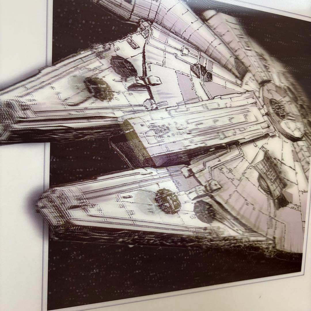 スターウォーズ ミレニアムファルコン 3D 反射写真 絵画 - メルカリ