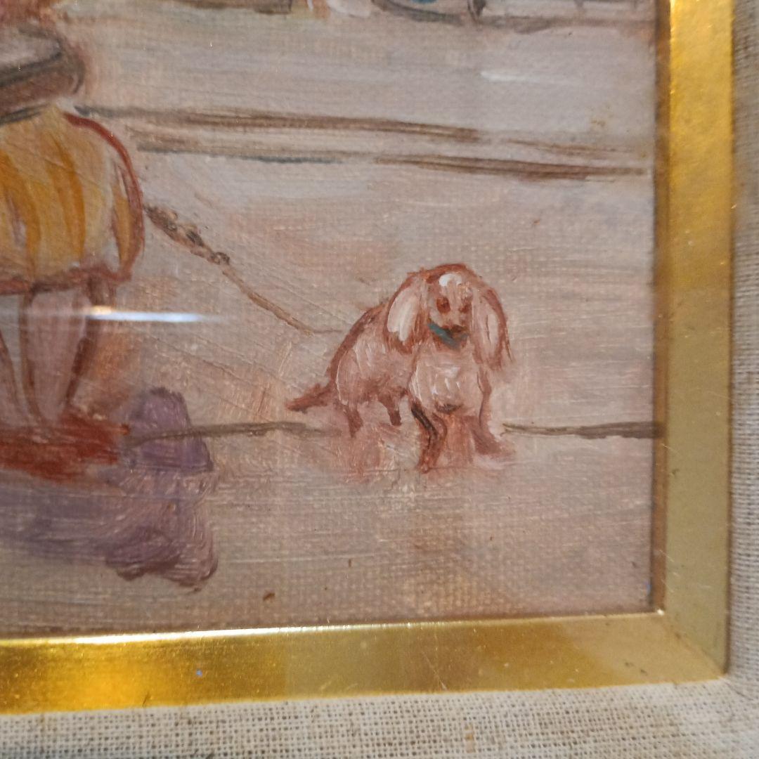 絵画　油彩　Shindo Mori　パリ風景　冬の公園　P1 森真道 S