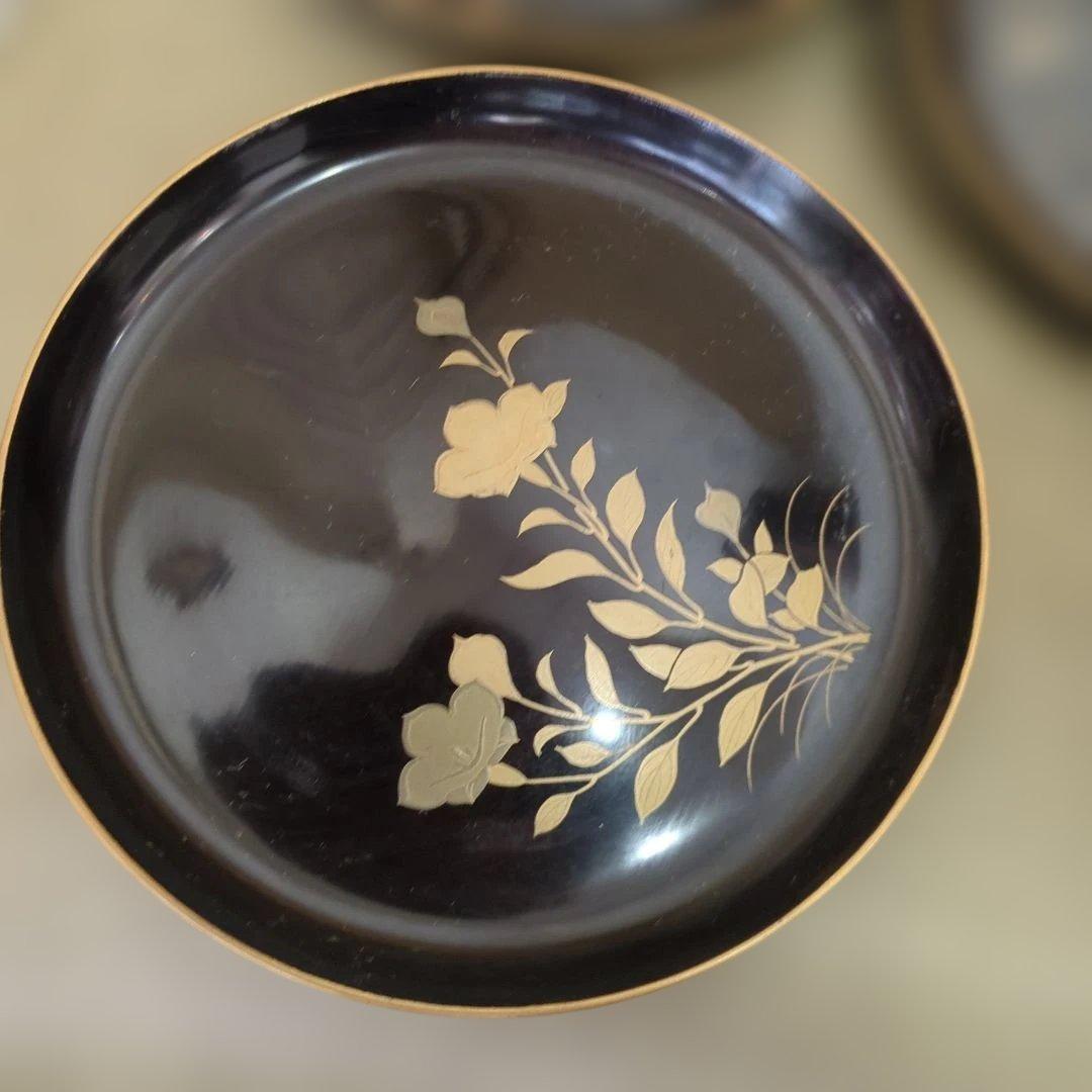 骨董 木皿 蒔絵 図変わり 草花 漆器 金彩 盆 丸盆 7枚 2025年最新】