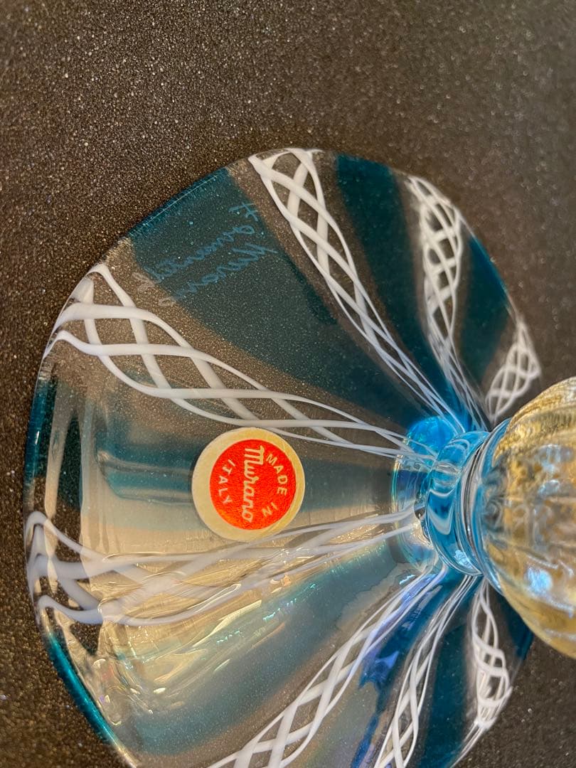 ヴェネチアンガラス(ムラーノガラス) 大型コンポート