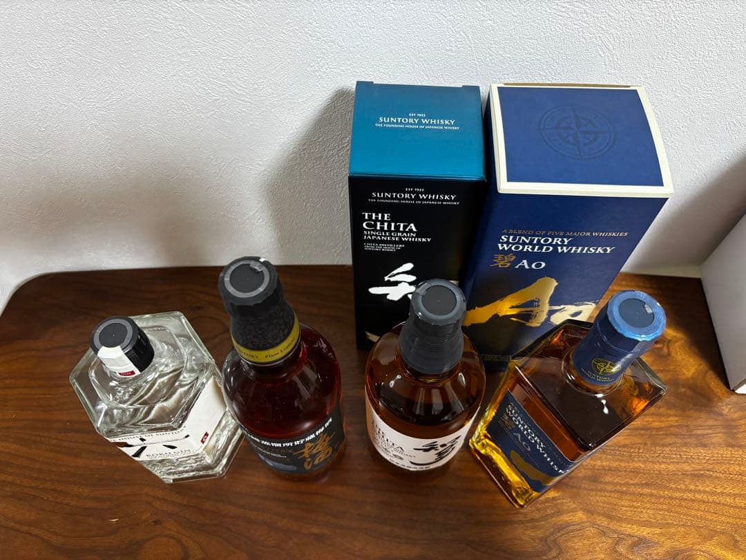 新品 未開封 ウイスキー梅酒ジン 4本セット 知多碧六山崎蒸留所 飲料・酒