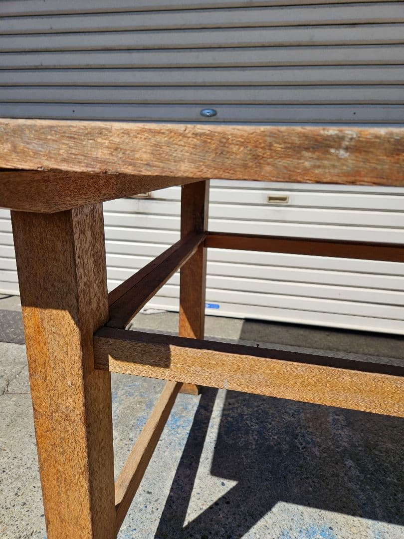 日本のアンティーク 木製の作業台 図工室 学校 ディスプレイ ワーク