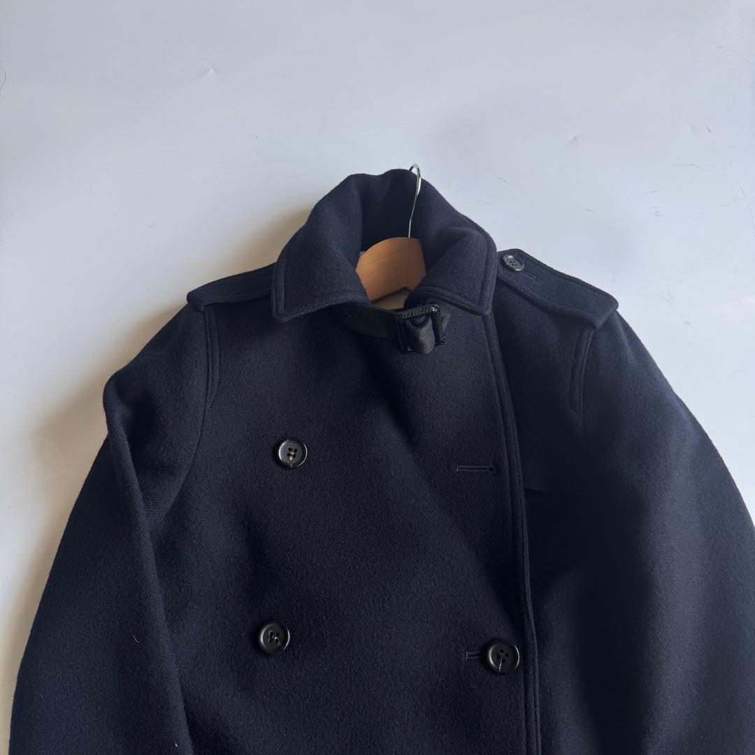 極美品 ハウント HAUNT チェスターコート ロング ウール ネイビー