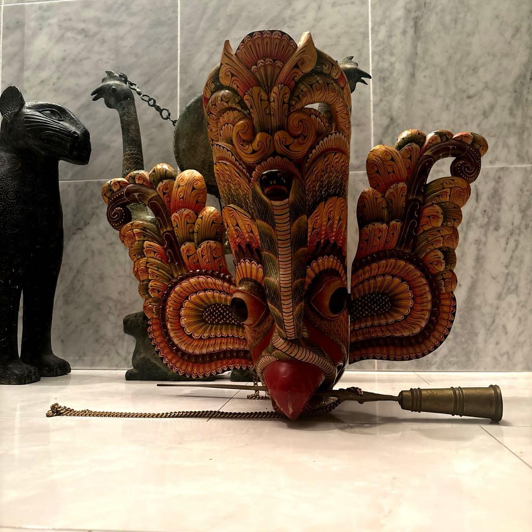 ヴィンテージ インドネシア ヒンドゥー教の神様ガルーダのとてつもない