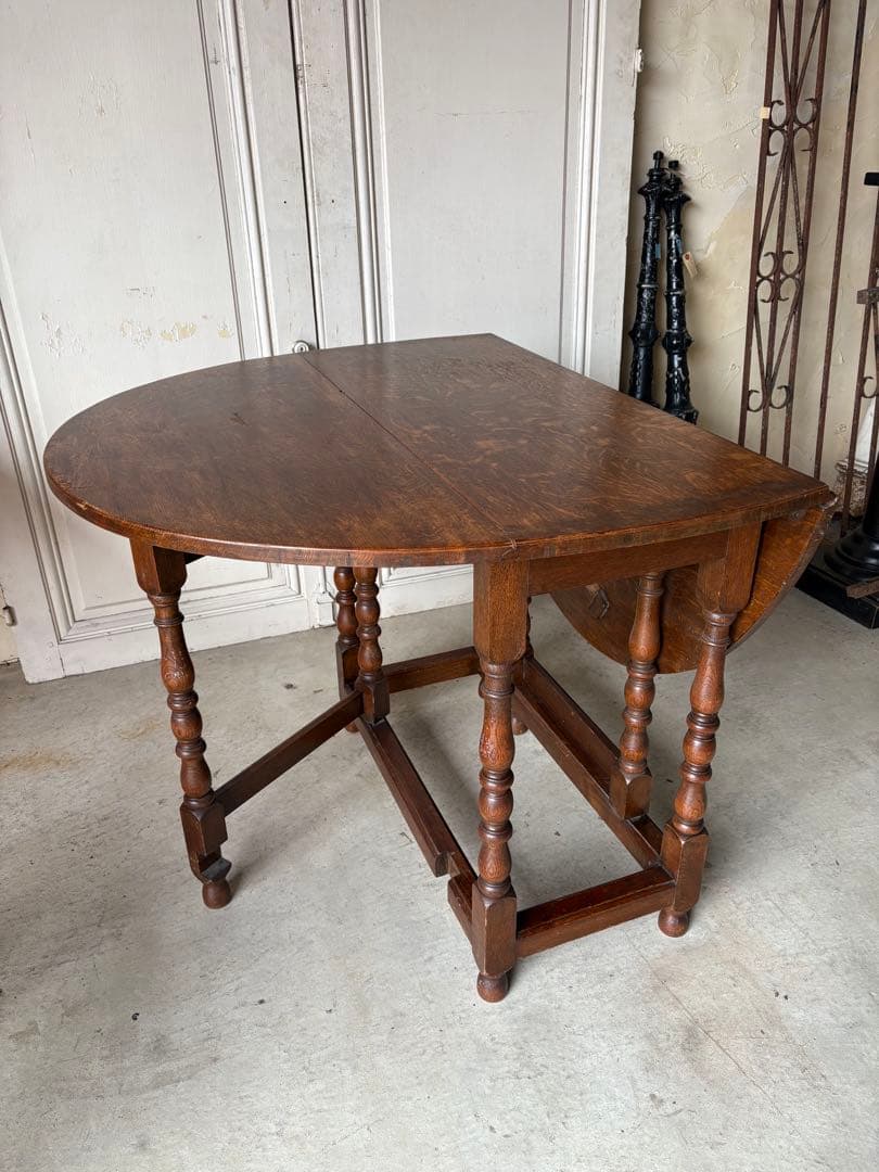 オーク　バタフライテーブル/アンティーク