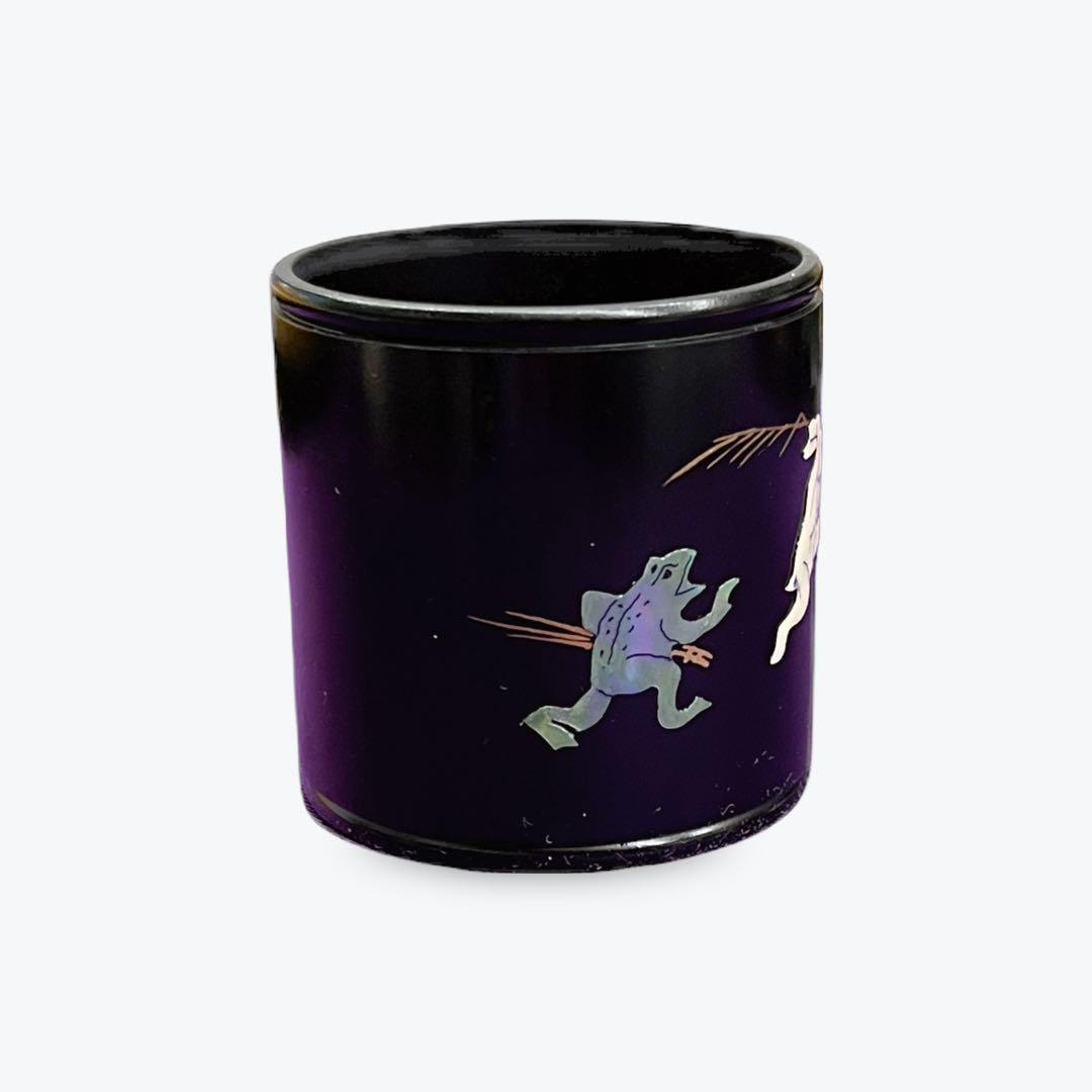 蓋置　唐銅　螺鈿　「鳥獣戯画」　金谷宗林作　茶道具