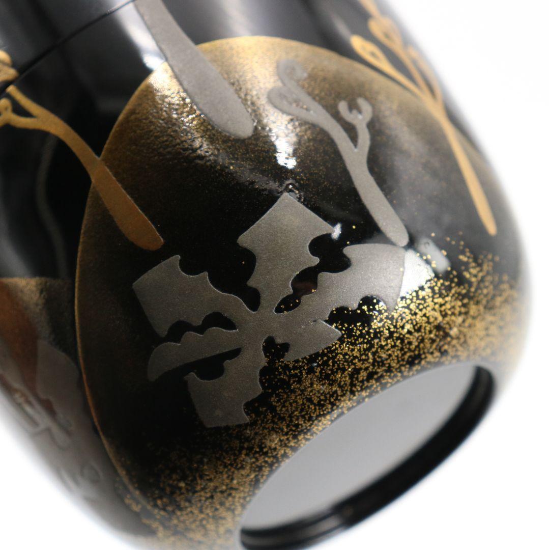 中村宗尹作 蕨 大棗 遠山蒔絵 茶道具 共箱 V876 N6