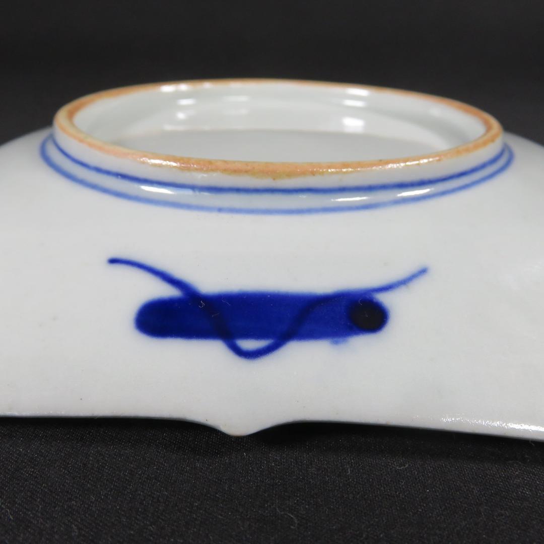 角皿 赤絵 色絵 金彩 松竹梅 4枚 唐草 明治前後