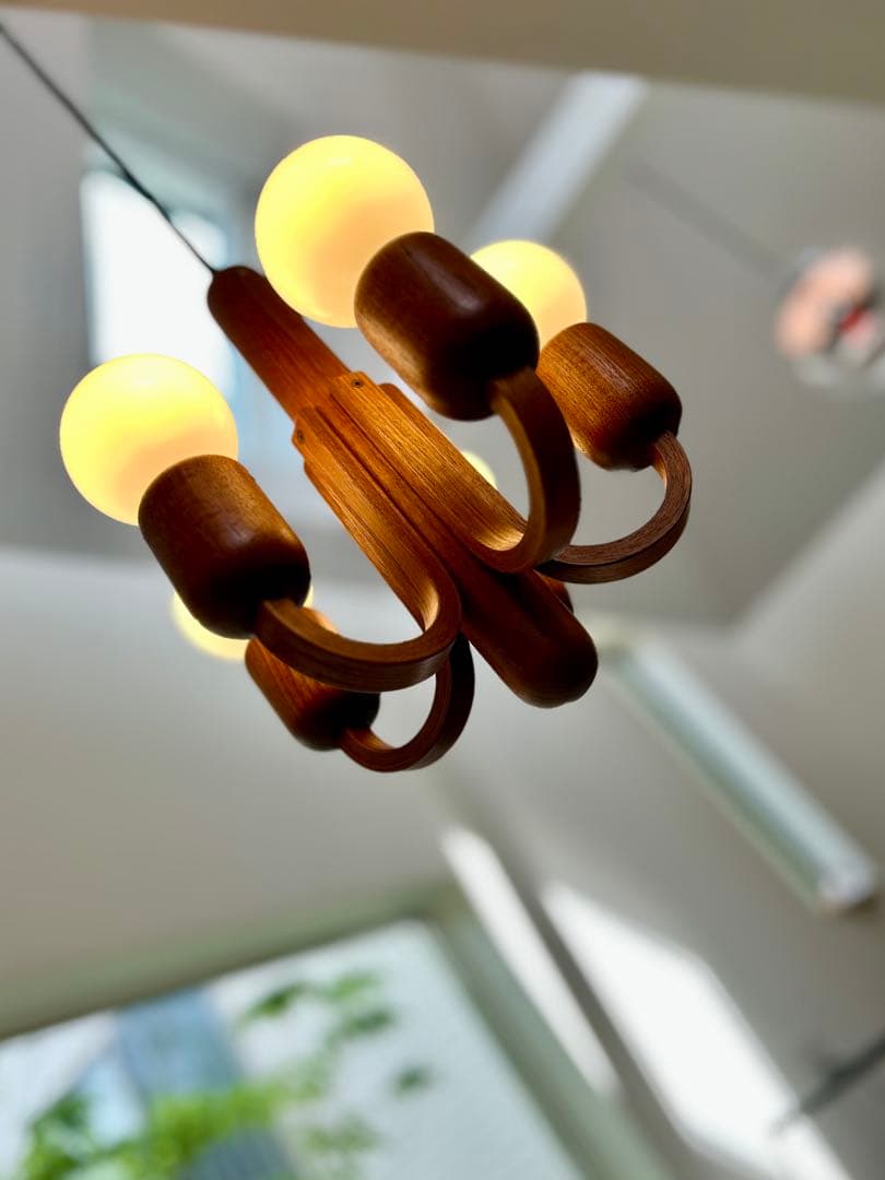 じゅん様専用）独70年代DOMUS チーク無垢材 ヴィンテージ・5灯