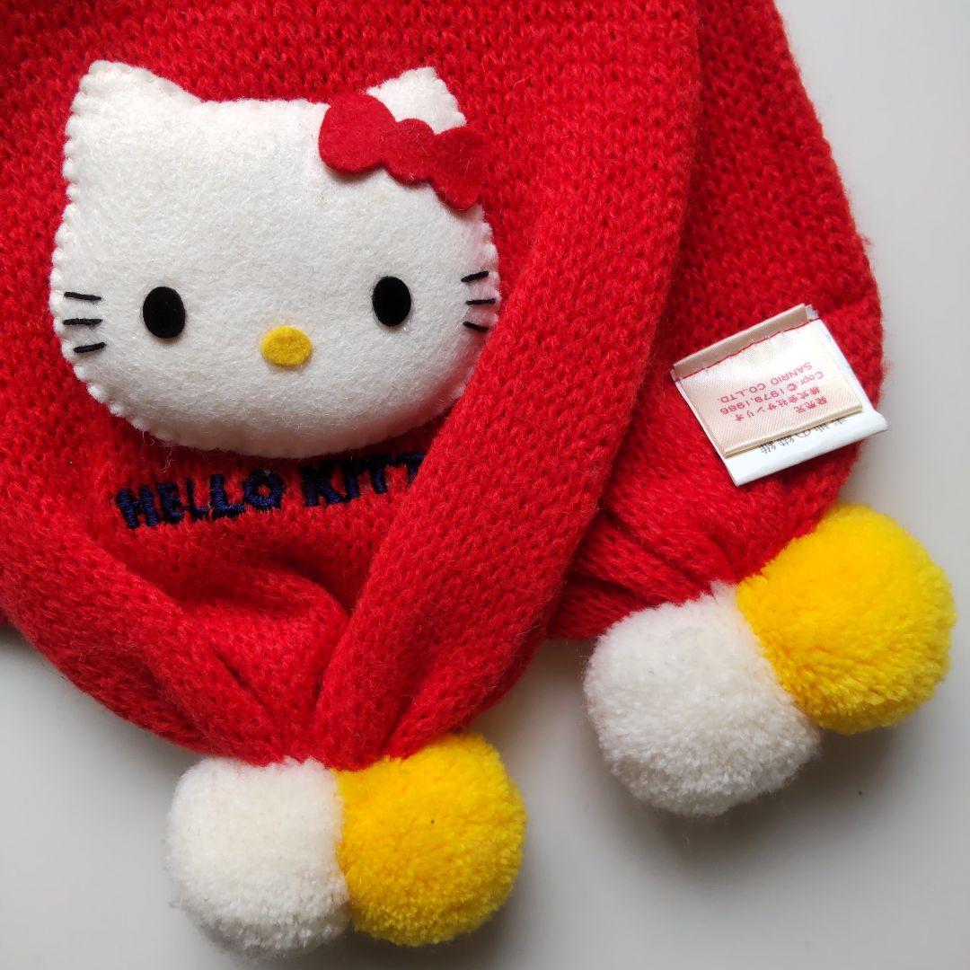 当時物 レトロ】ハローキティ マフラー 裁縫セット ビニールポーチ 3点