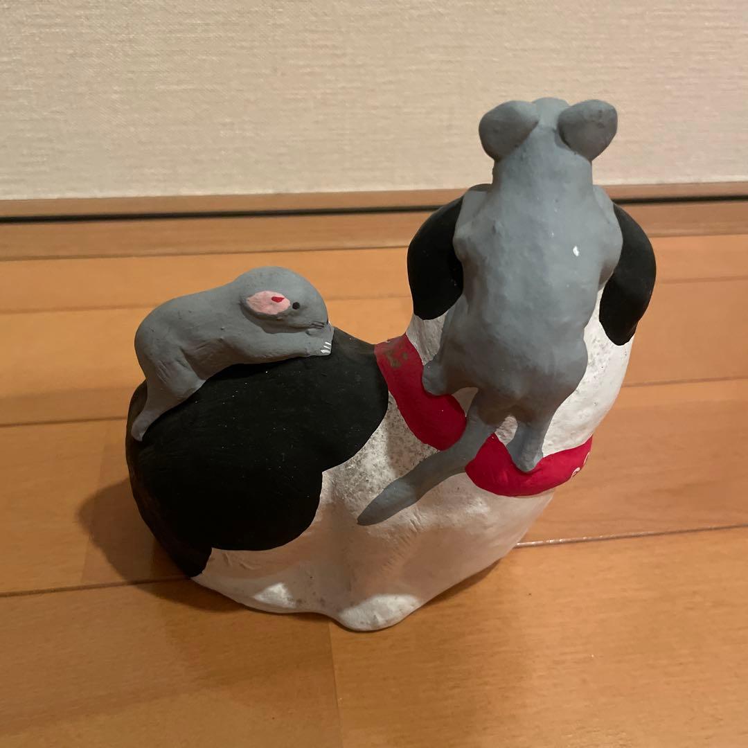 小幡人形 土人形 猫乗り鼠 伝統工芸品 郷土玩具