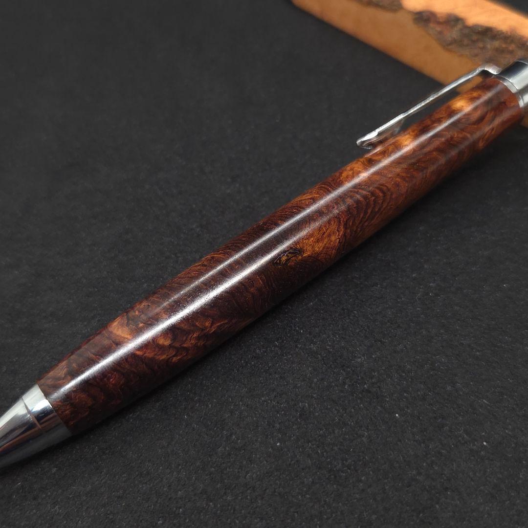 No.36ハンドメイド木軸シャーペンロースウッド瘤