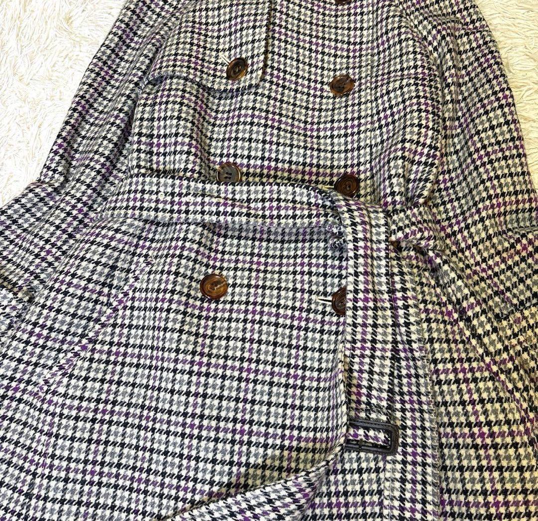 美品 ブラックレーベル ポールスミス ウール コート 千鳥格子 ベルト
