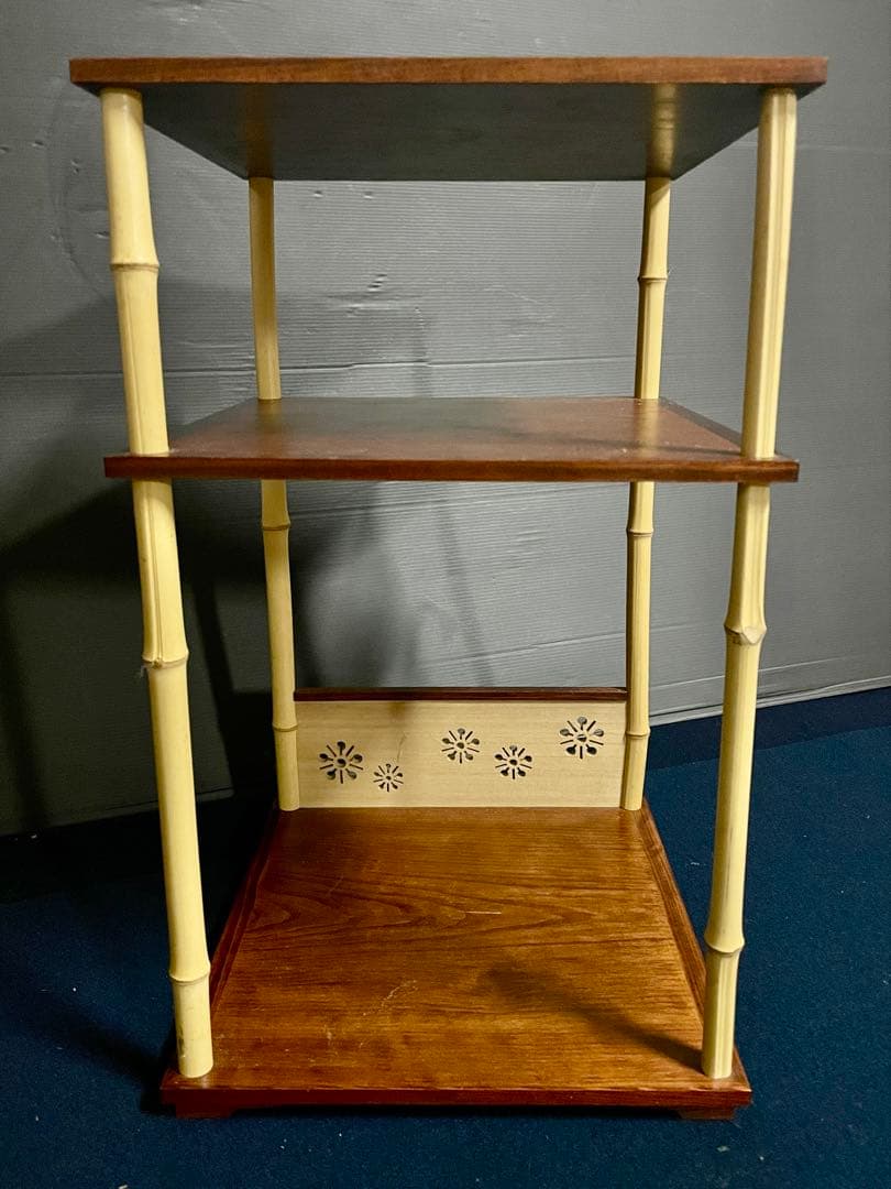 美品】「祖」 表千家 鵬雲斎好 三和棚 塗師 泰軒 共箱 （