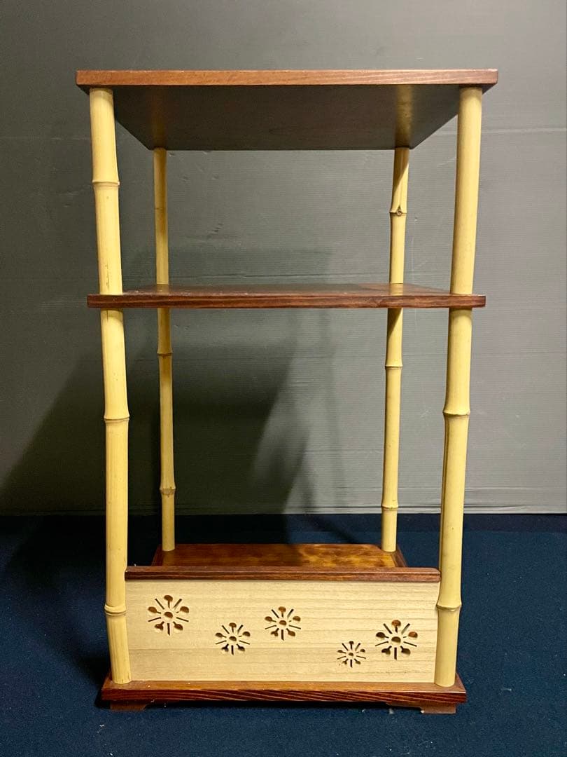 美品】「祖」 表千家 鵬雲斎好 三和棚 塗師 泰軒 共箱 （