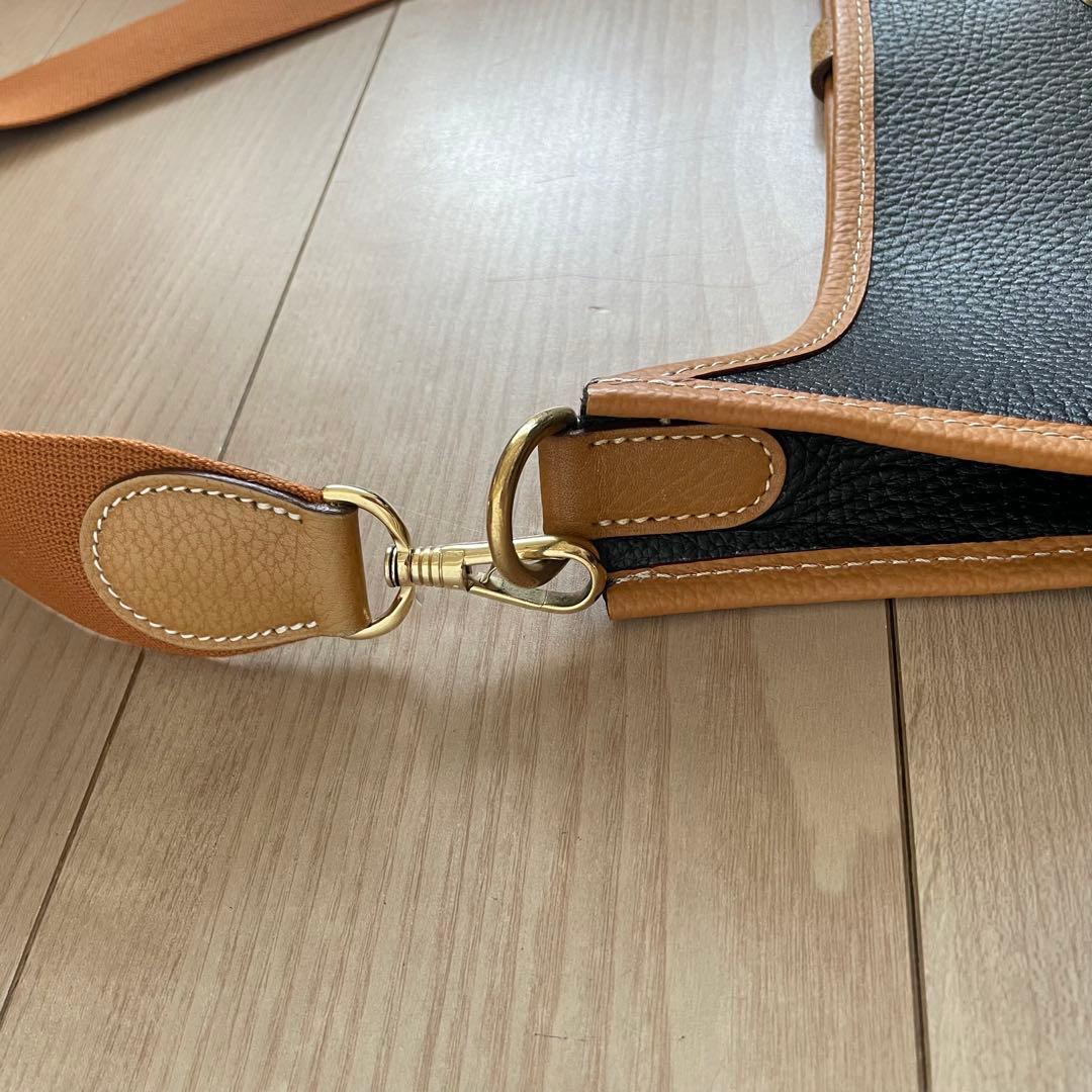 エルメス エヴリンGM 刻印あり 黒×ナチュラル バイカラー ゴールド金具