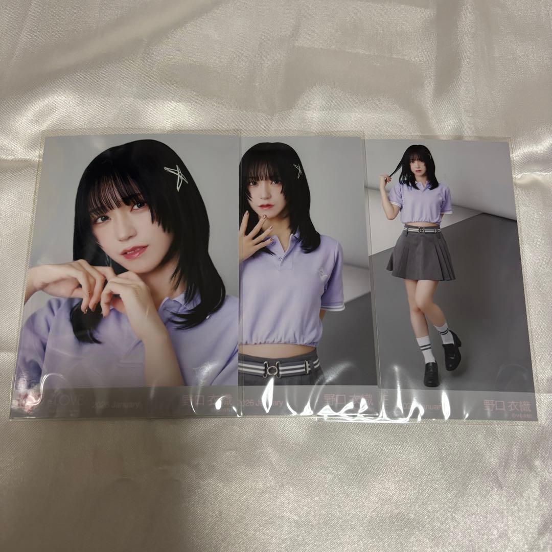 野口衣織 = LOVE イコラブ 生写真 ポロシャツ コンプ - メルカリ