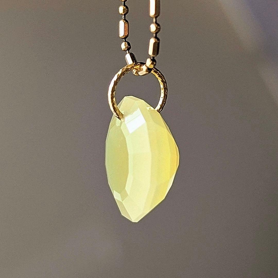 ♢miyumiyu♢K18 イエローオパール 4.66ct チャーム