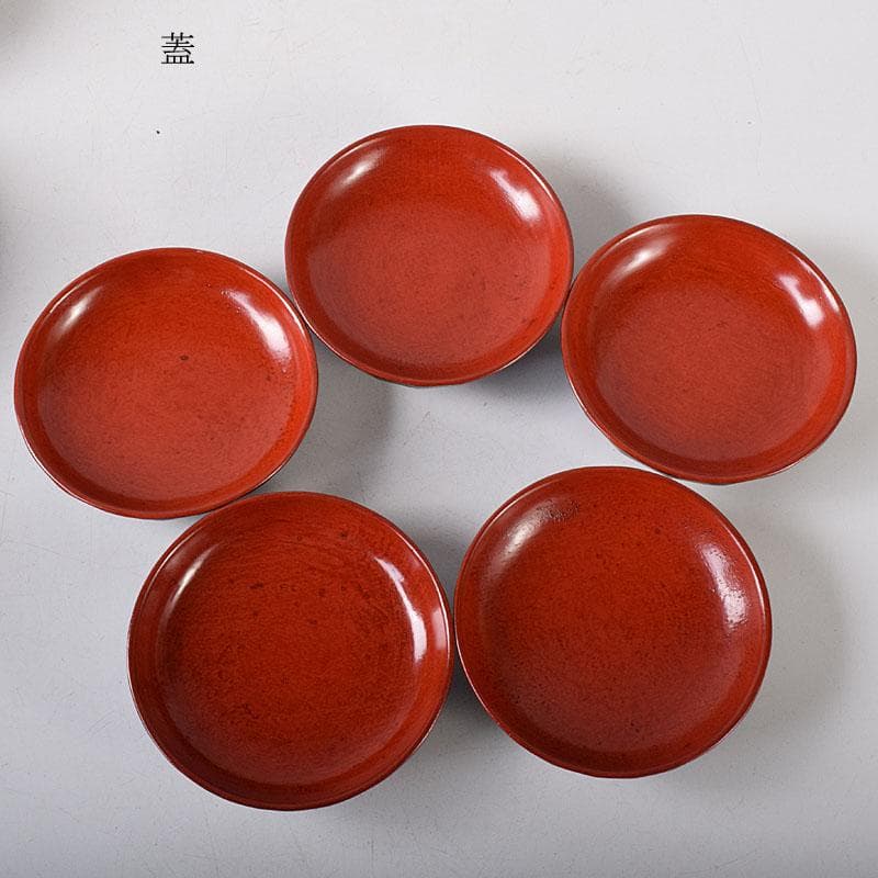 茶懐石道具　讃岐漆器　後藤塗　蓋付吸物碗　5客　共箱　N　7681C