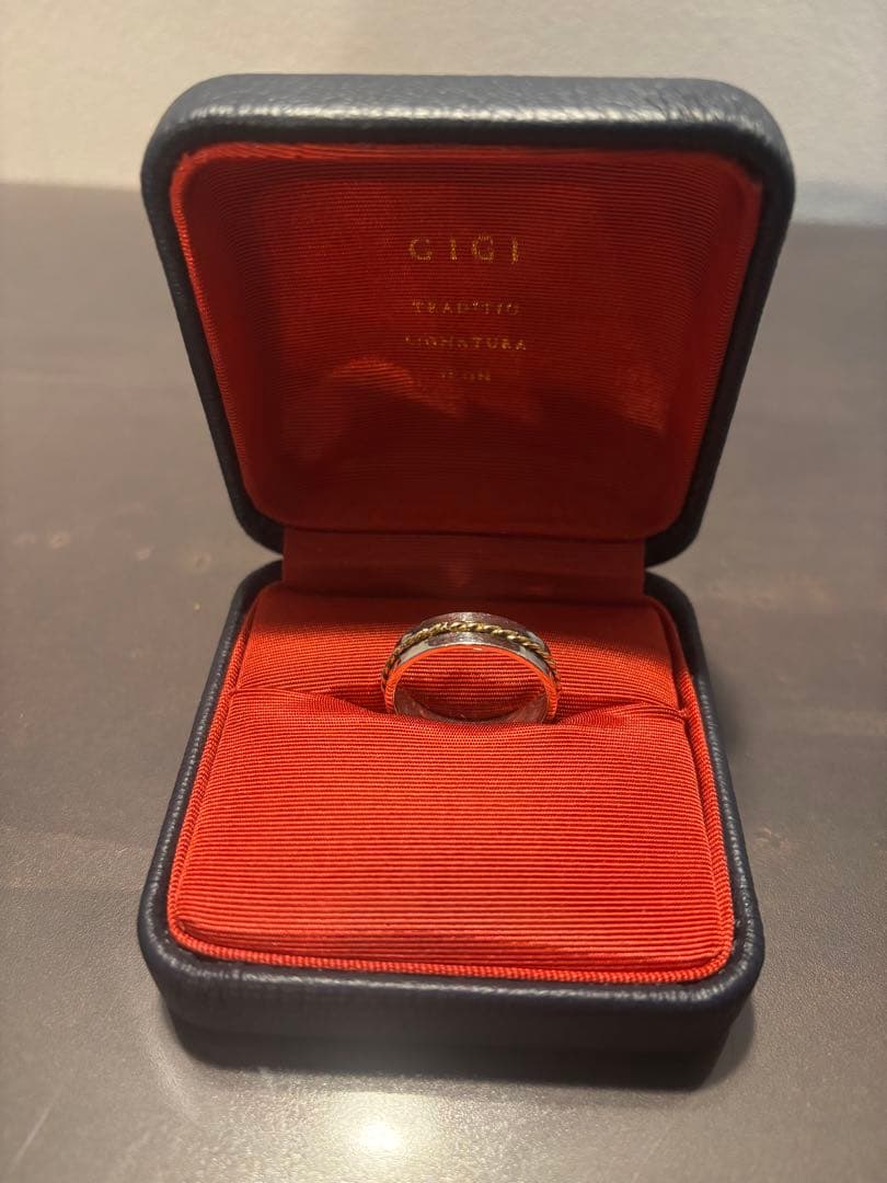 GIGI フレンチロープ　リング　シルバー18k 21号　コンビ