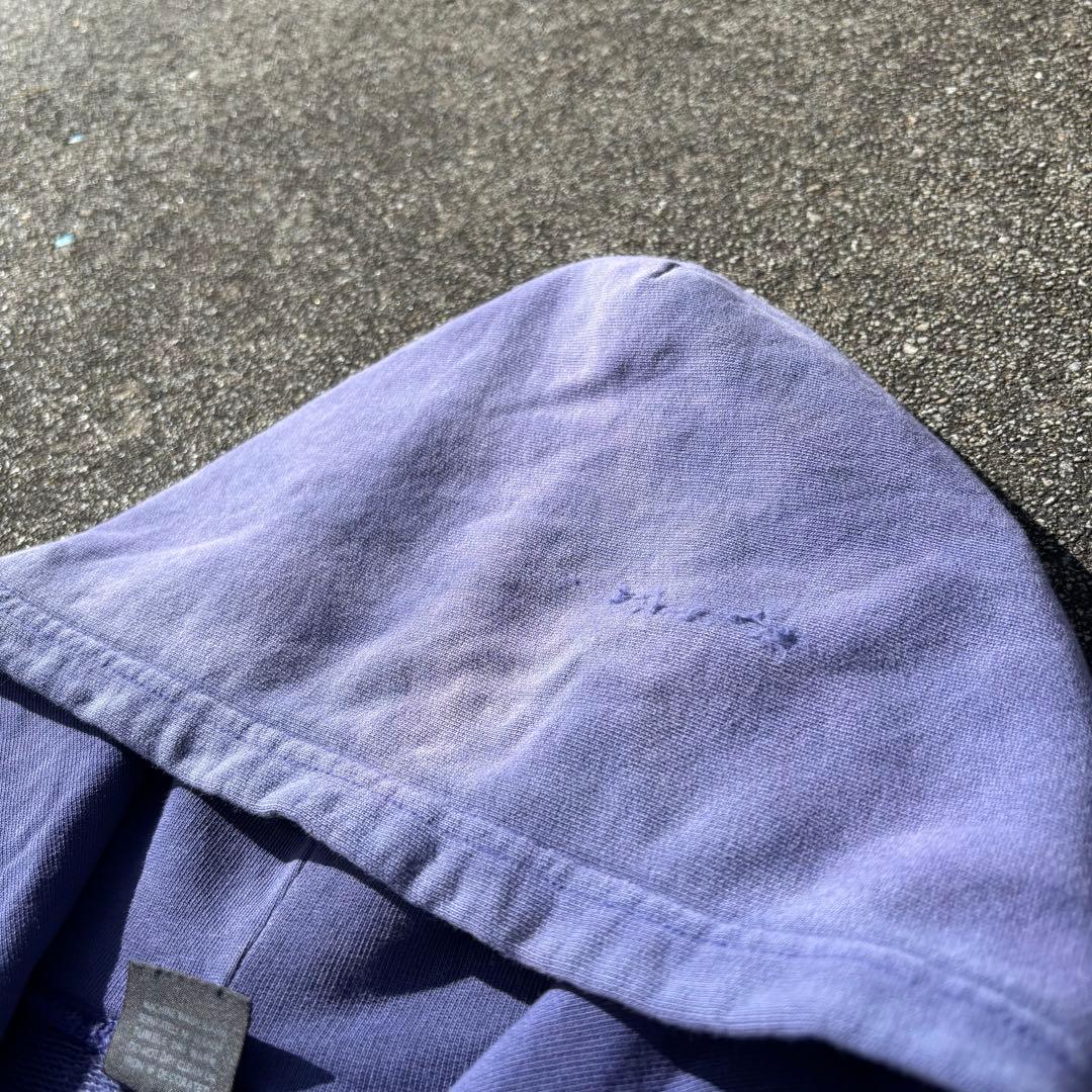 ナス紺 フェード 90s 00s vintage ダブルジップパーカー ボロ