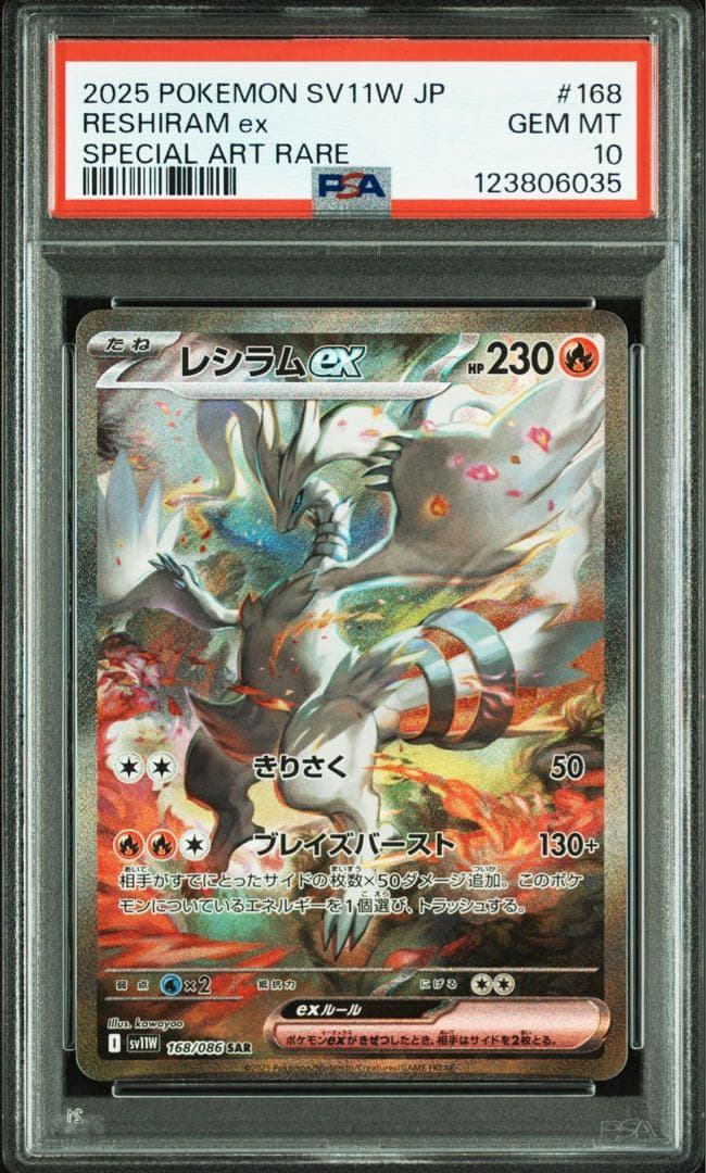 ゼクロムex レシラムex SAR PSA10 鑑定品 連番