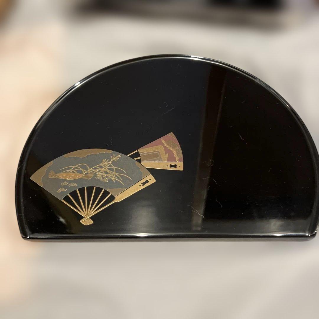 輪島塗　大雅堂　半月銘々皿５枚　未使用