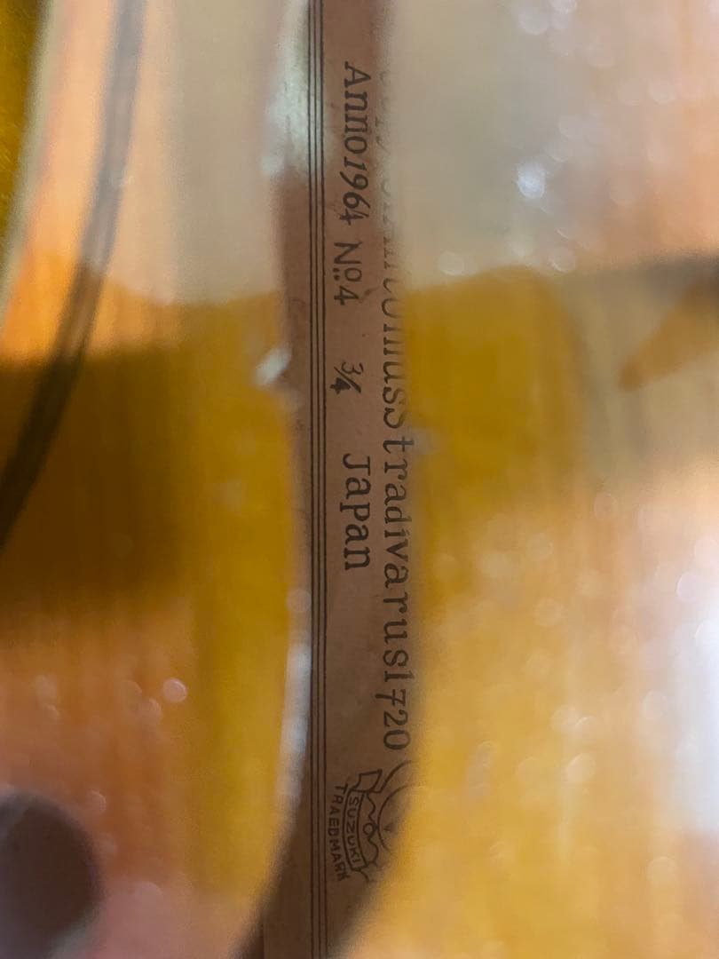 スズキ 3/4特シリーズ No.4バイオリン 1964