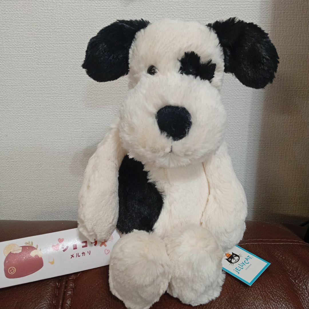  Black&Cream Puppy M 犬 ぬいぐるみ ドッグ