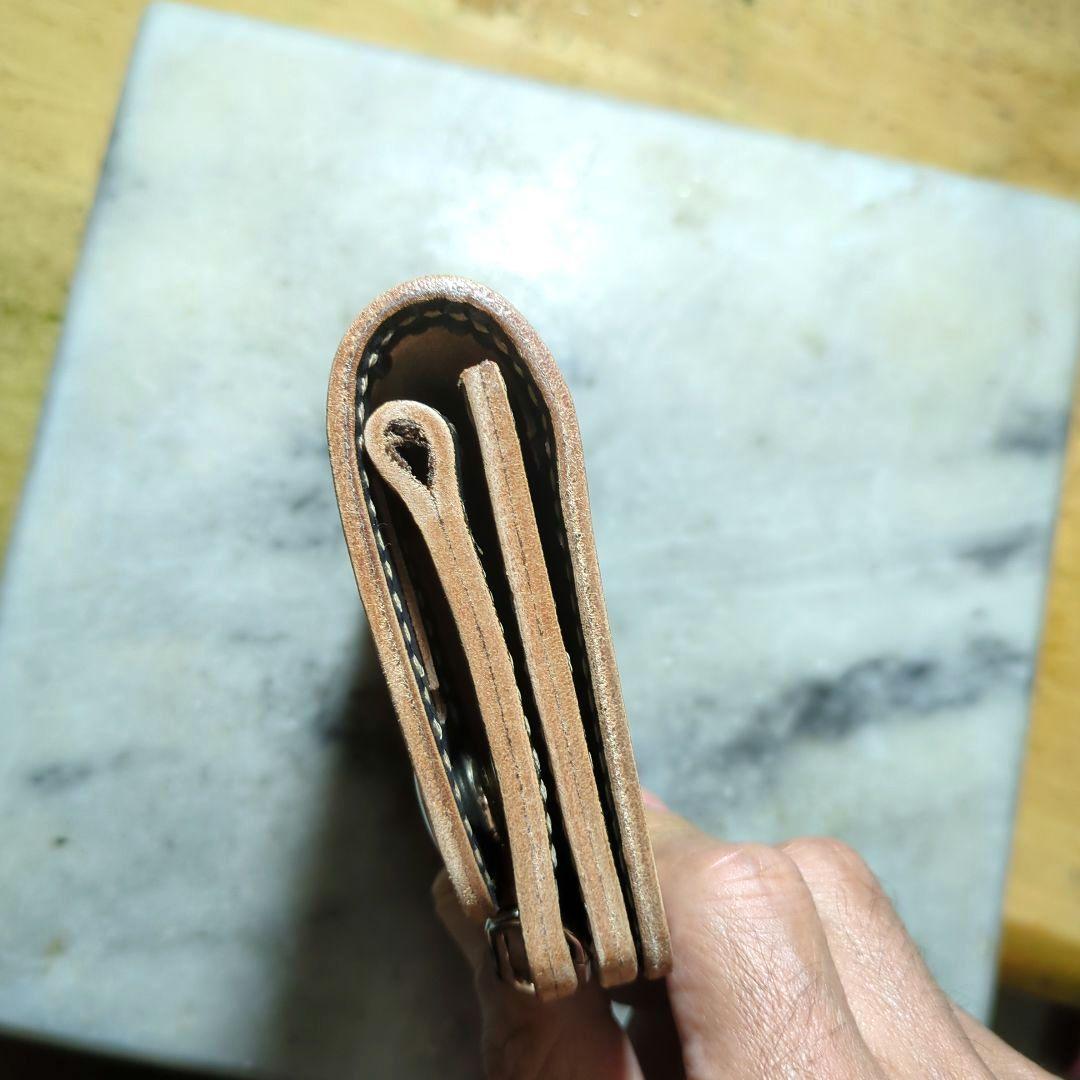 姫路ヌメ革 トラッカーウォレット ハンドメイド ミドルウォレット 2つ折り財布