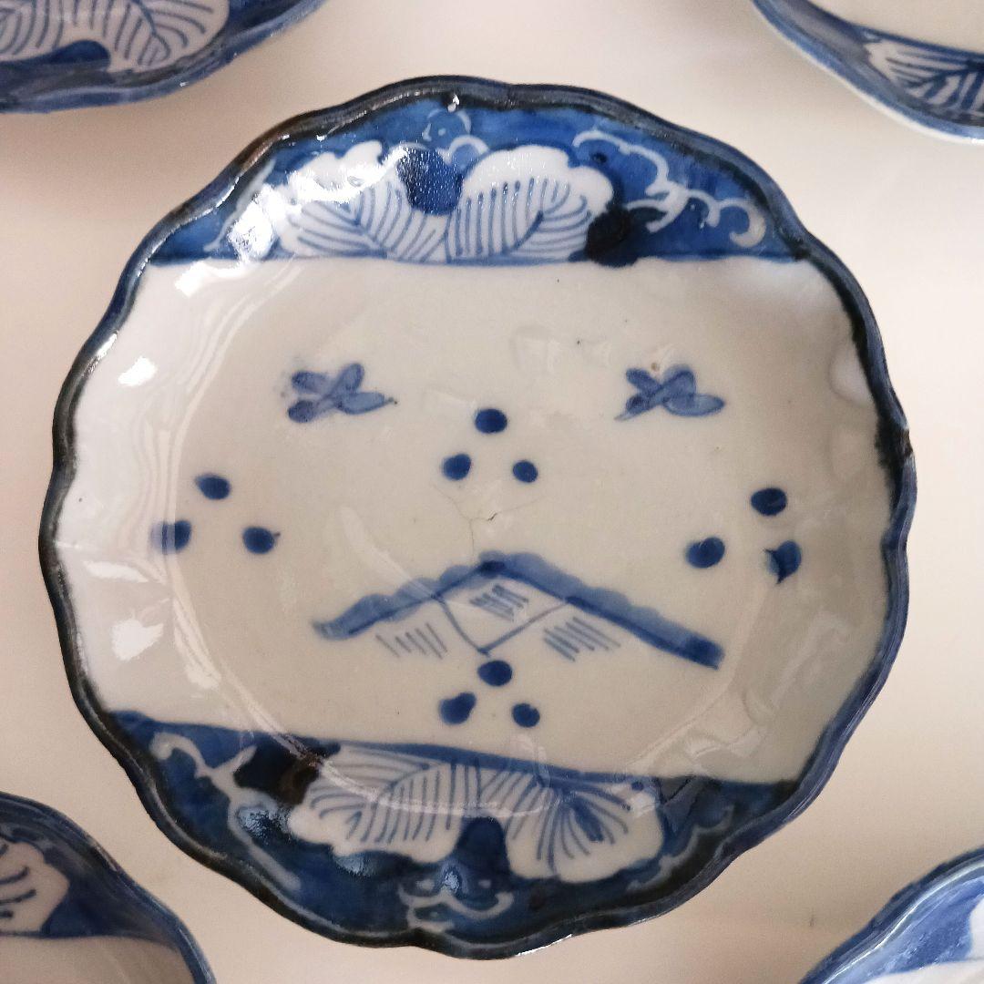 古伊万里　染付け　豆皿　　　　5枚セット