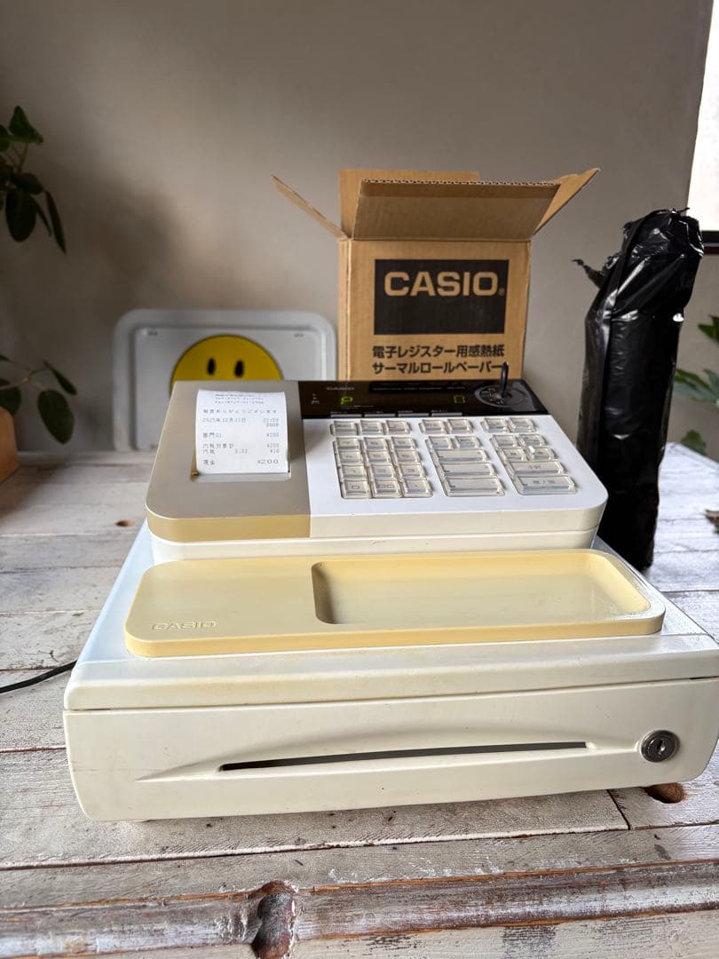 の*ぞ様 CASIO SE-S10 ホワイト レジスター レシート20巻付き