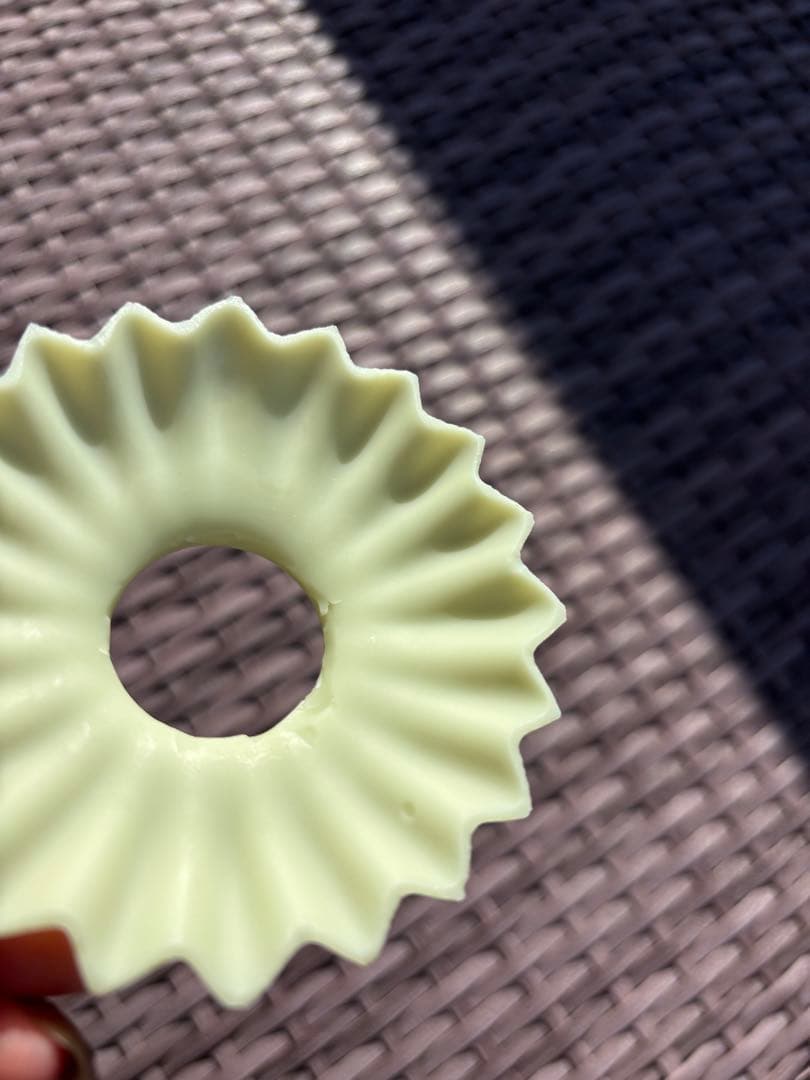 レア！カスタード サテン ウランガラス アトリエランプ シェード