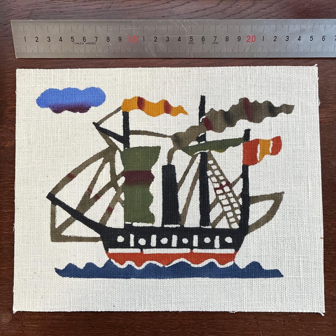 柚木沙弥郎 額絵「ひとびと」 No.10369「型染絵〈きんたろう〉：柚木沙弥