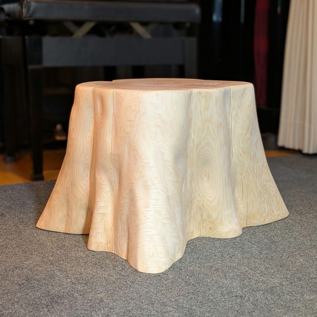 T　檜　切り株　椅子　スツール　テーブル　高さ約30.5㎝