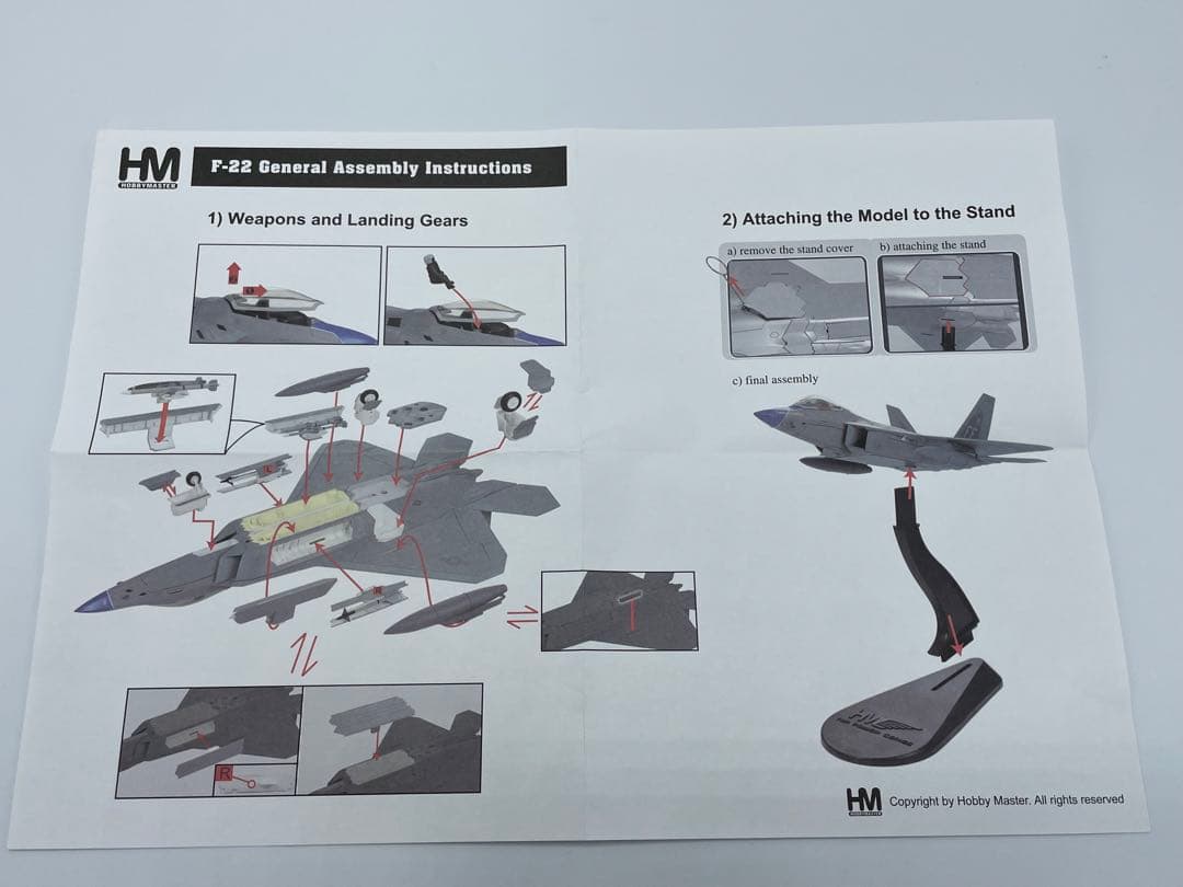 ホビーマスター F-22ラプター アメリカ空軍 第1戦闘航空団 第94戦闘飛行