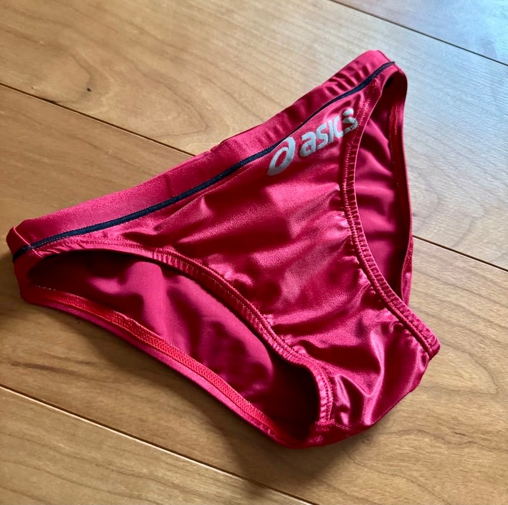 美品】asics 初期スプラッシャーS レッド Sサイズ 改造 ハイレグ