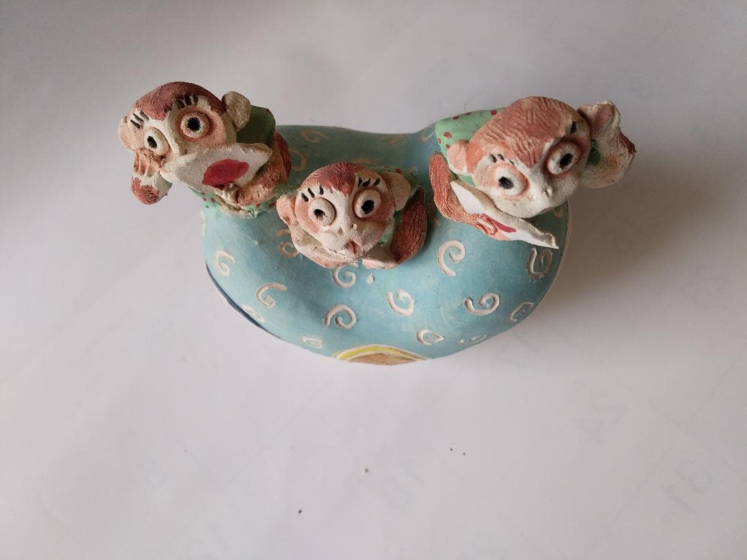 干支置物 申 申年 」 猿 さる 陶芸作家 前田晶子 作です