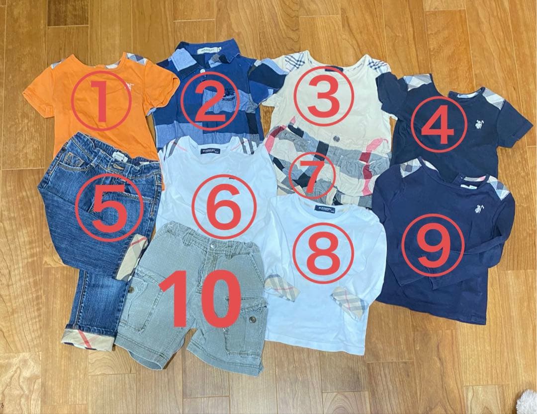 All バーバリーセット売り 10点 トップスボトムス90〜