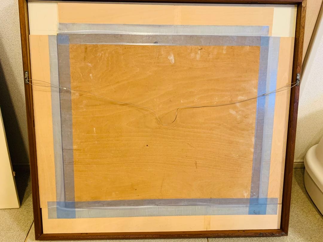 りむ様　石膏油彩画 富士山 木製額縁 サインあり